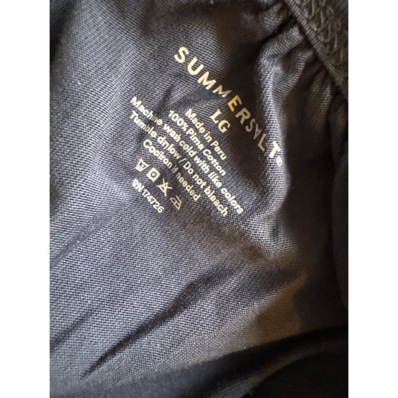 Summersalt The Luxe Pima Puff Sleeve Mini Dress Midnight Blue Size Large - Picture 5 of 7